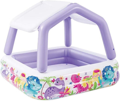 Dinosaur pool with tent