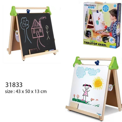 discovery kids tabletop easel 3 in 1 board