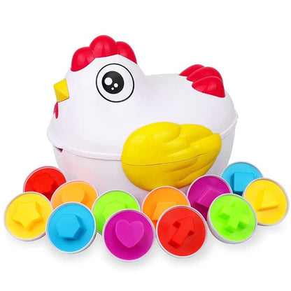 chicken and Montessori eggs puzzle