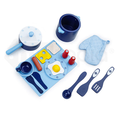 Blue Wooden Kitchen Toy