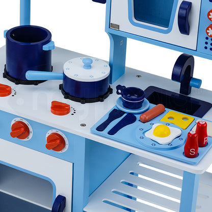 Blue Wooden Kitchen Toy