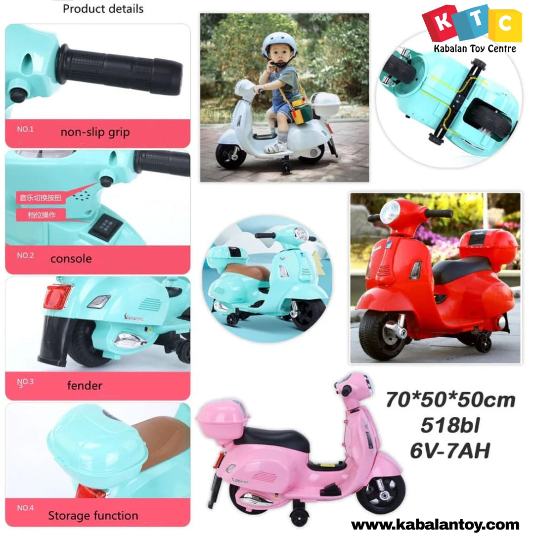 Electric ride-on toys for kids (mini vespa )