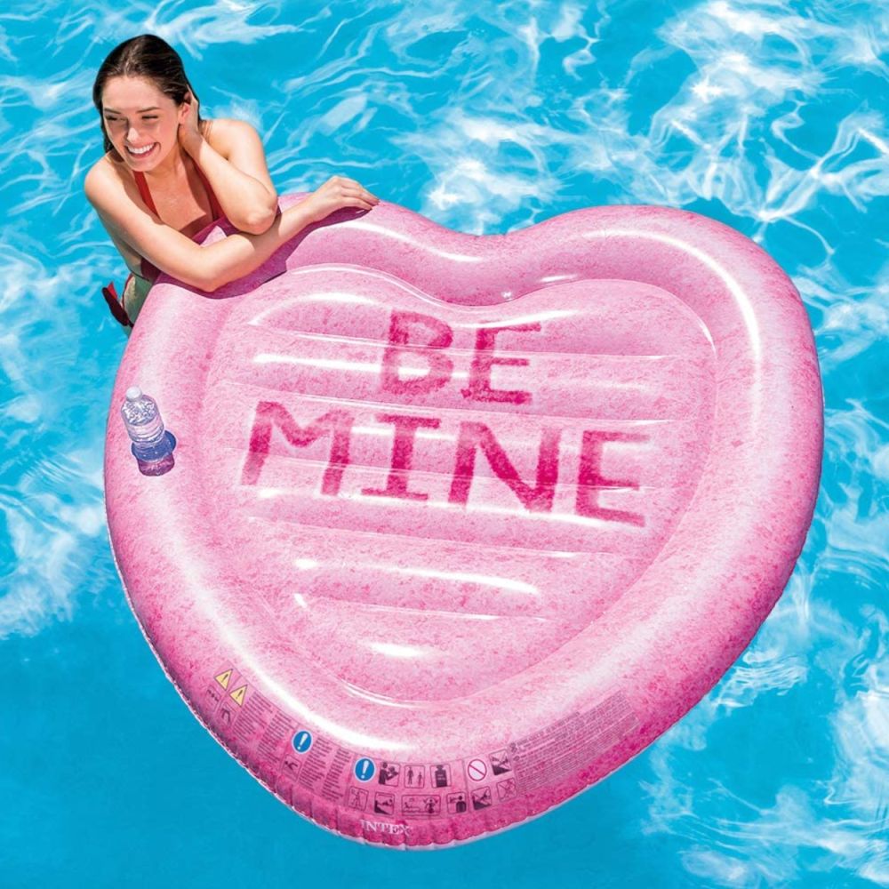 Candy Heart Island Float Mat