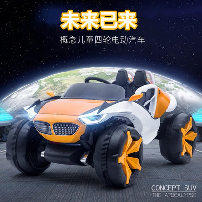 Children 12V 7A electric car with fan Kids four-wheel drive vehicle can ride on Baby remote control