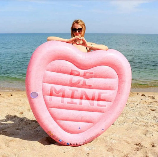 Candy Heart Island Float Mat