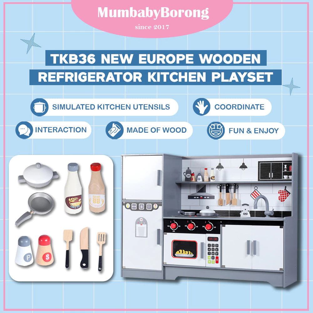 Wooden Kitchen Play Set