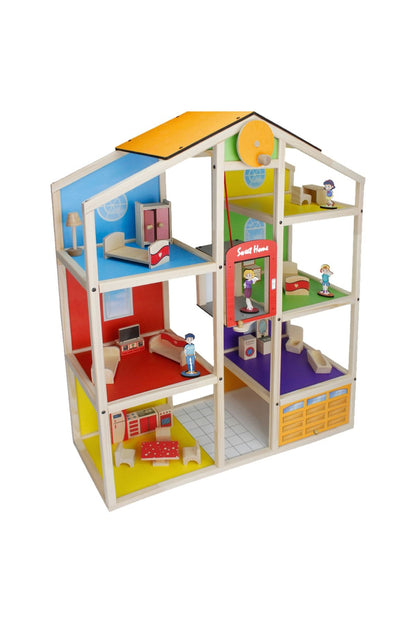 wooden dollhouse