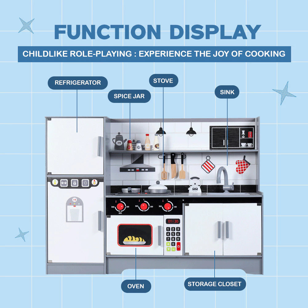 Wooden Kitchen Play Set