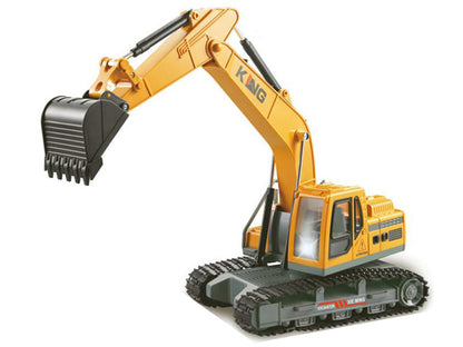 8 Channel Full Function 2.4G Wireless RC Excavator Toy Metal Bulldozer