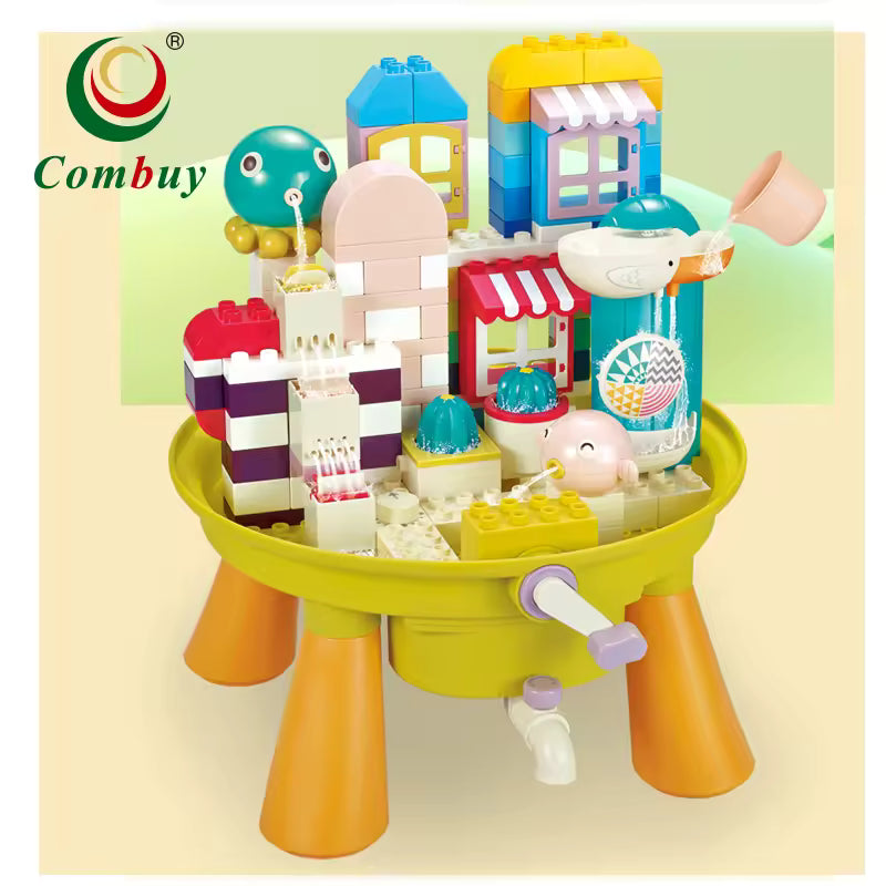 Bathing Water 2in1 Table Set Kids Toys Building Blocks