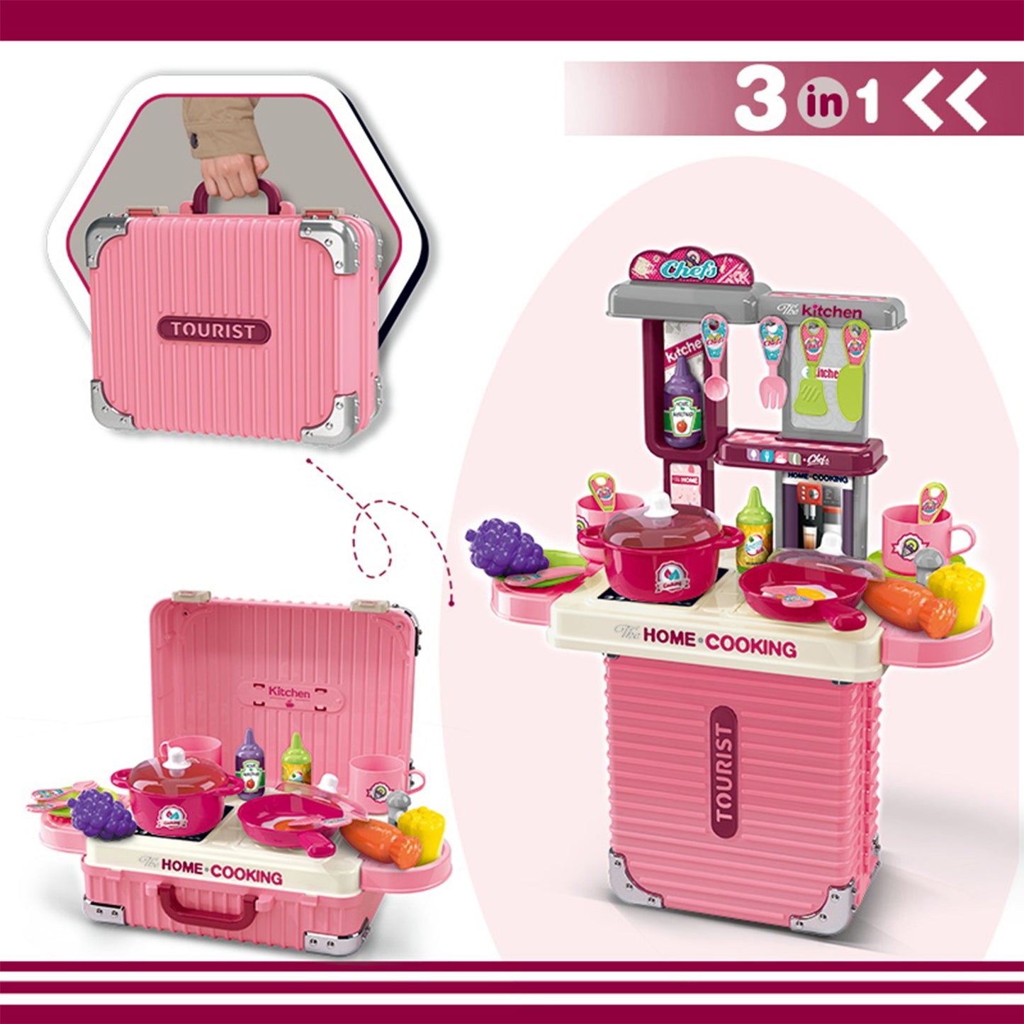 Kids Role Play Little Chef Cooking Kitchen Toy