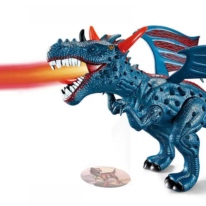 Fire Breathing RC Refractory Dragon, with Remote Control, Red LED, Steam Generator, Image Projection