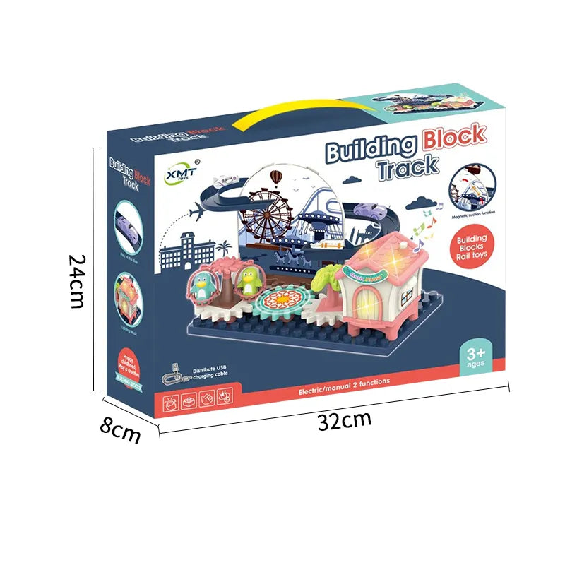 building block track baby toys