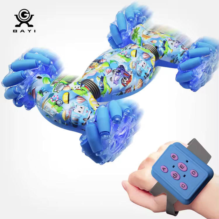 Sensor Stunt Remote Control Car Toy 360 Degree Wheels with Multiple Lights