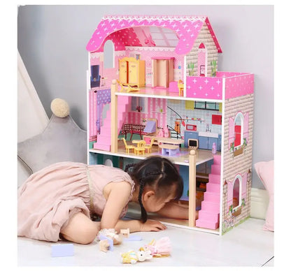 Pinkish Wooden Doll House