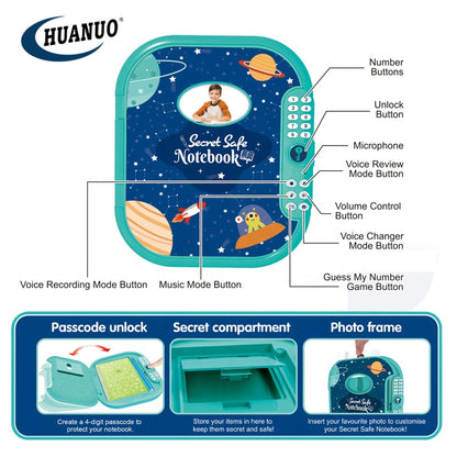 Secret Safe Notebook with Passcode