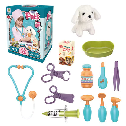 Medical Doctor Set 13PCS Pretend Play Puppy Care Toy for Children