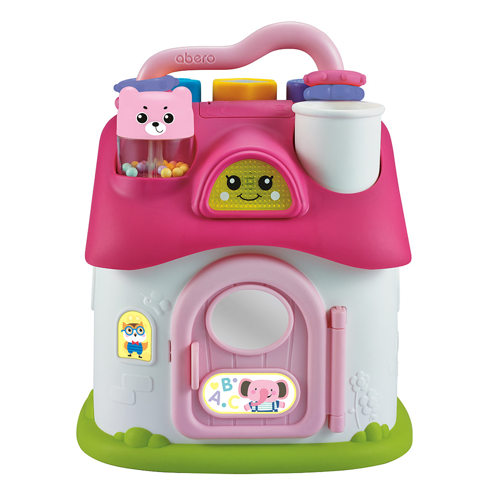 Plastic Musical House Toys Geometric Shape Matching Blocks With Sound