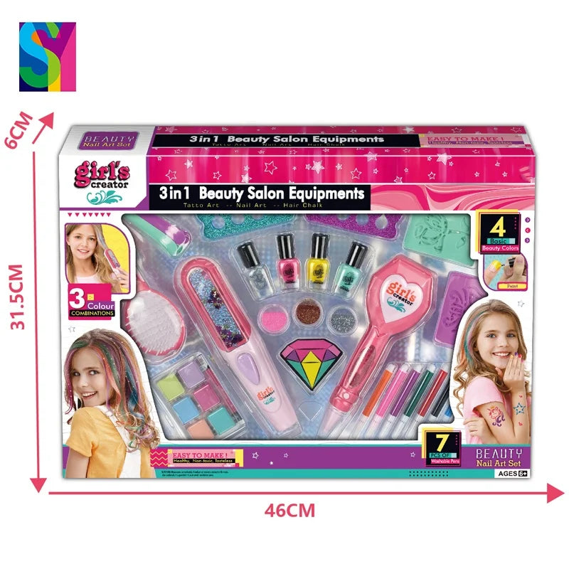 3 in 1 beauty salon accessories nails, tattoo, and hair