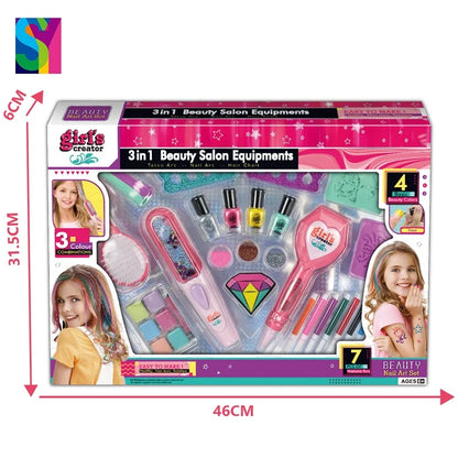 3 in 1 beauty salon accessories nails, tattoo, and hair