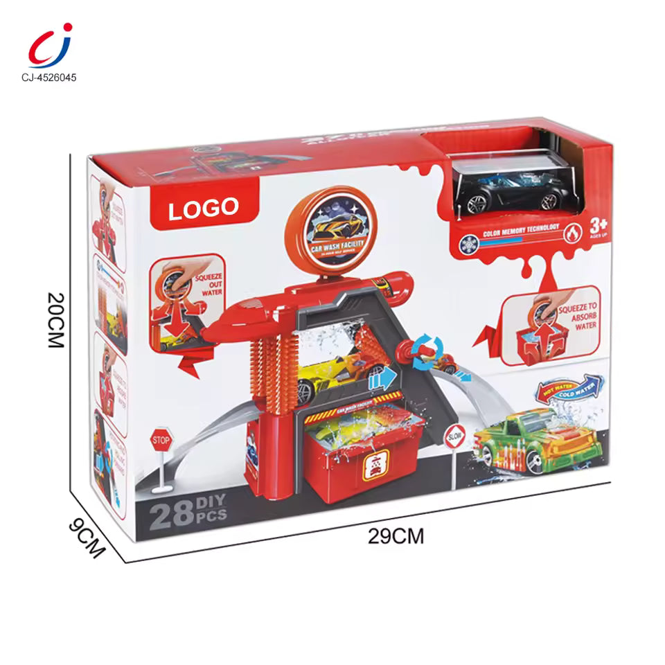 Car Wash Playset with Color Changing Cars