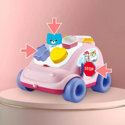 Shape Recognition Interactive Abero Baby Toys, Early Education Graphics Matching Game Car Toy