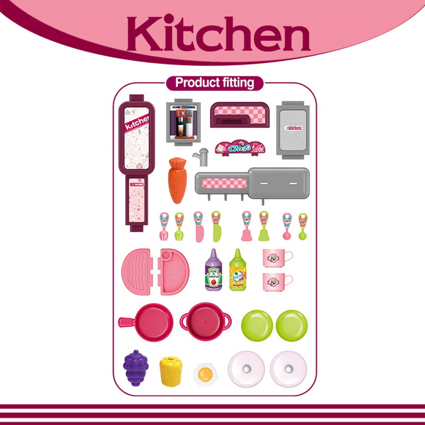 Kids Role Play Little Chef Cooking Kitchen Toy