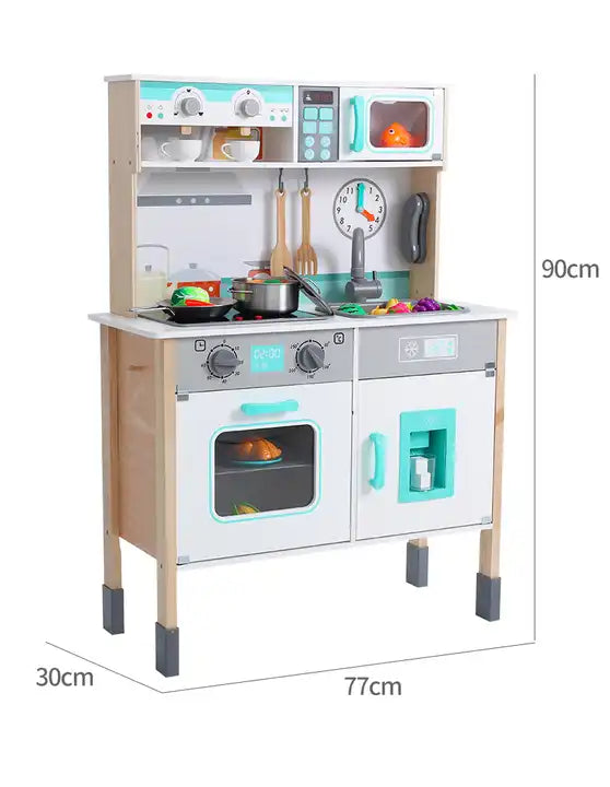 wooden kitchen toy sound and light simulation cooking kitchen toy set