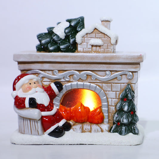 Santa Fireplace Figurines