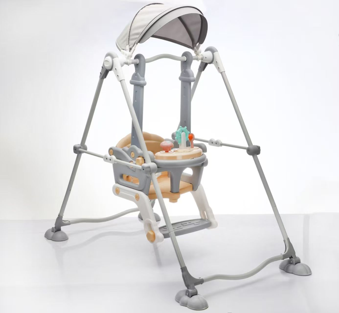 baby indoor swing with safety seat and musical tray