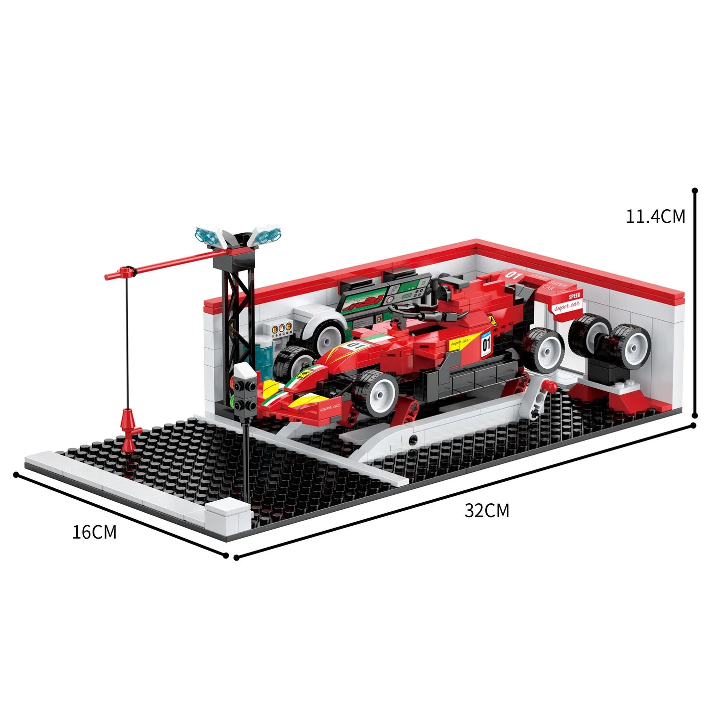 COGO Race Car Garage Building Set