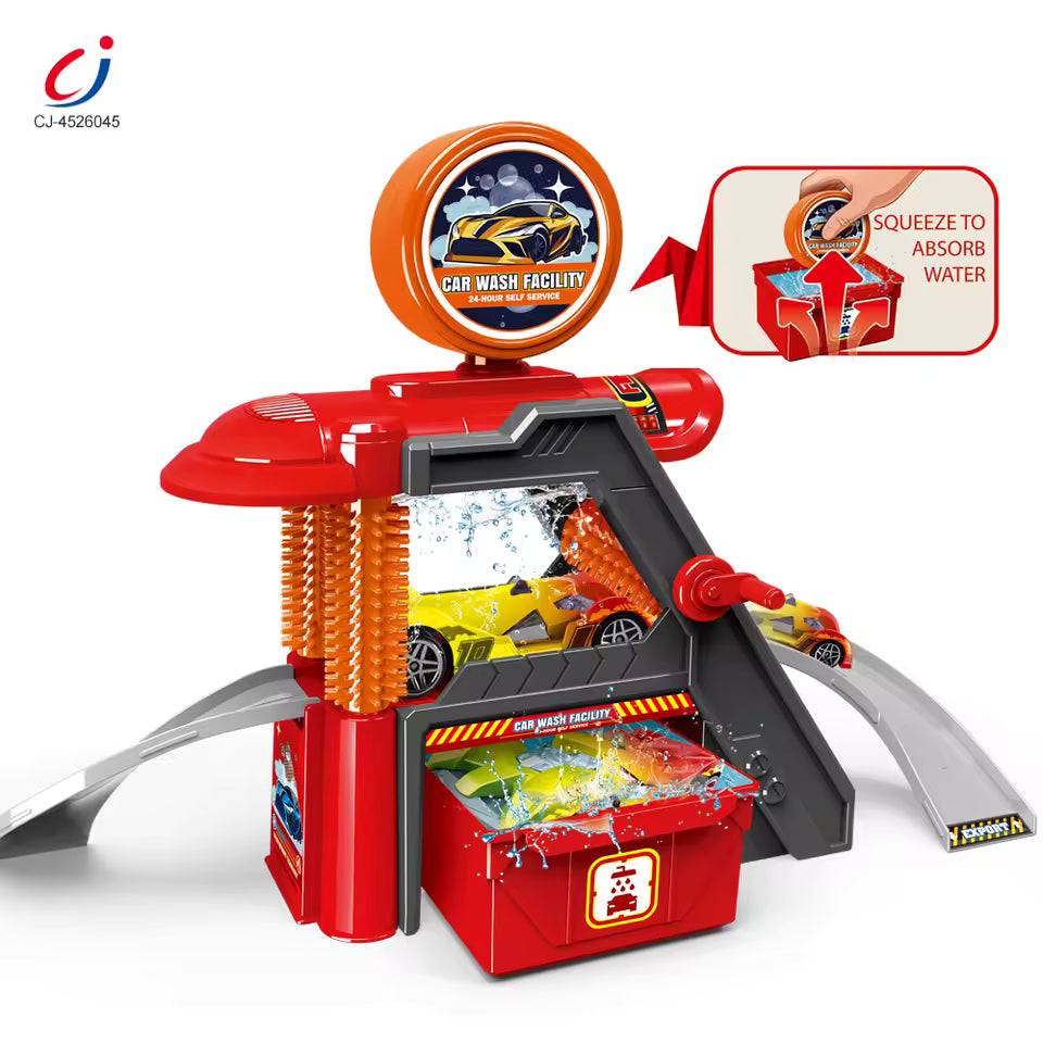 Car Wash Playset with Color Changing Cars
