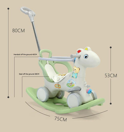 3 in 1 Kids Ride on Toy Rocking Horse