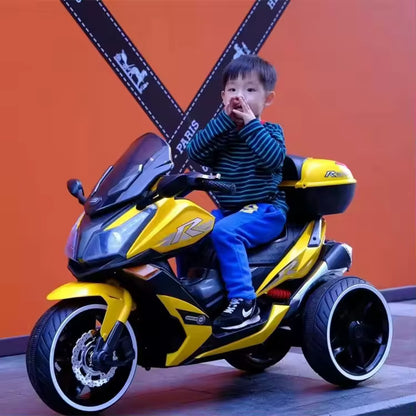 Unisex 12V Ride-On Kid Electric Motorbike Baby Motorcycle with Remote 2-4 5-7 Years Plastic Material Battery Powered