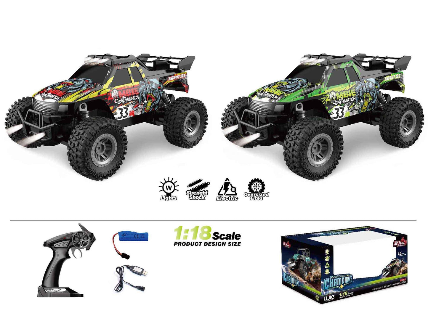 Mountain Racing Champions 1:18 scale remote-controlled truck