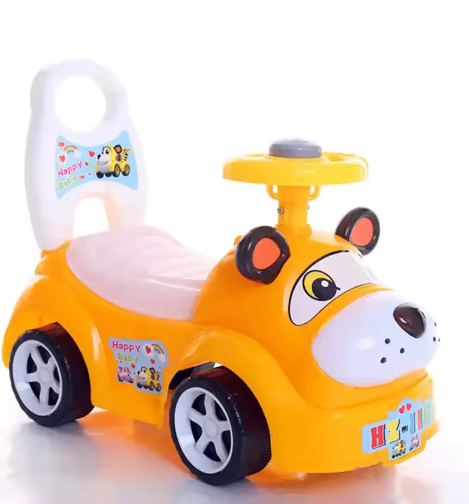 Ride On Cartoon Dog Car With Music & Light