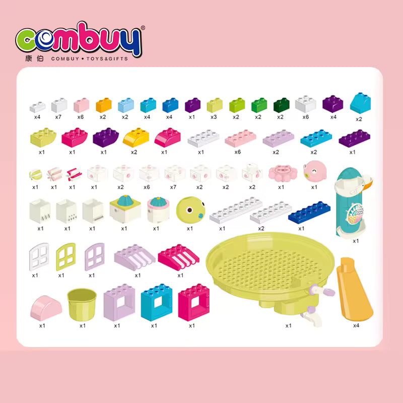 Bathing Water 2in1 Table Set Kids Toys Building Blocks