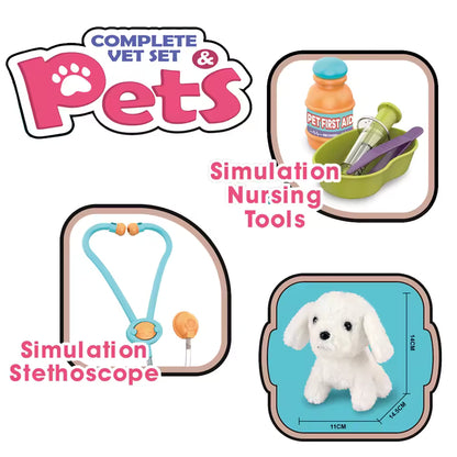 Medical Doctor Set 13PCS Pretend Play Puppy Care Toy for Children