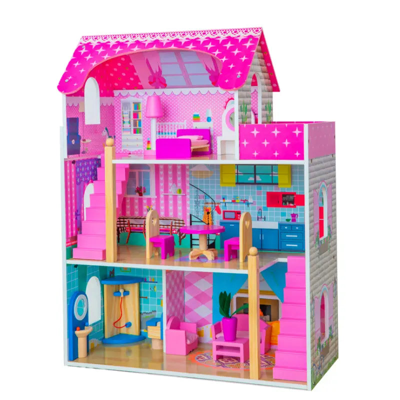 Pinkish Wooden Doll House