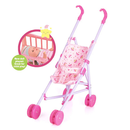Baby Doll Stroller & Feeding Set
