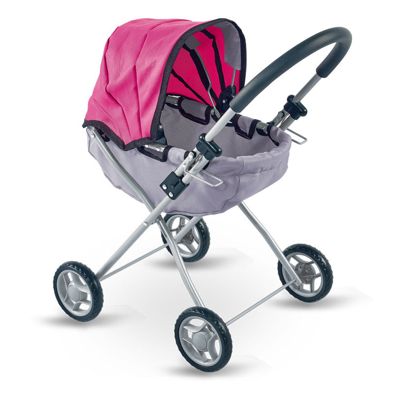 Grey and Pink Baby Doll Stroller