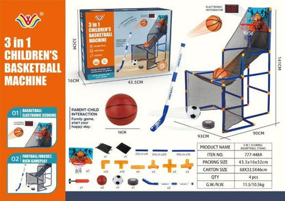 3 in 1 children’s basketball machine