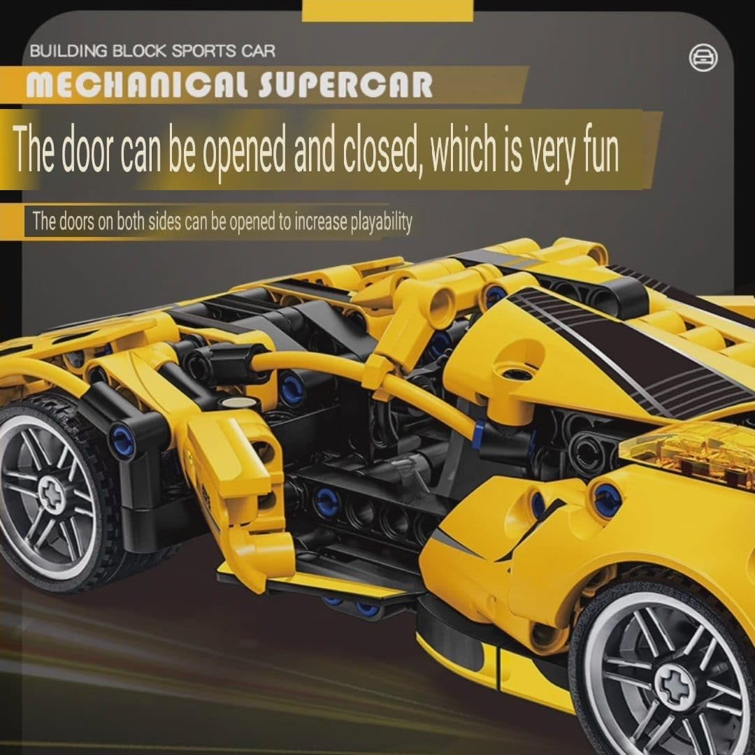 Technic Supercar Building Set – Yellow