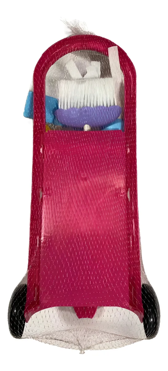 Household Cleaning Trolley Set – Pink