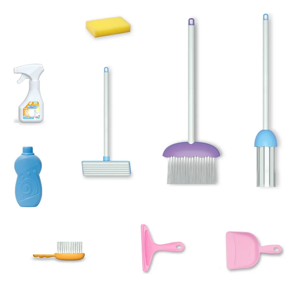 Household Cleaning Trolley Set – Pink