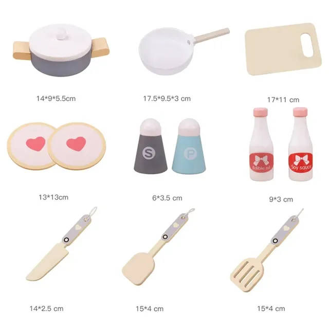 Modern Wooden Kitchen Playset