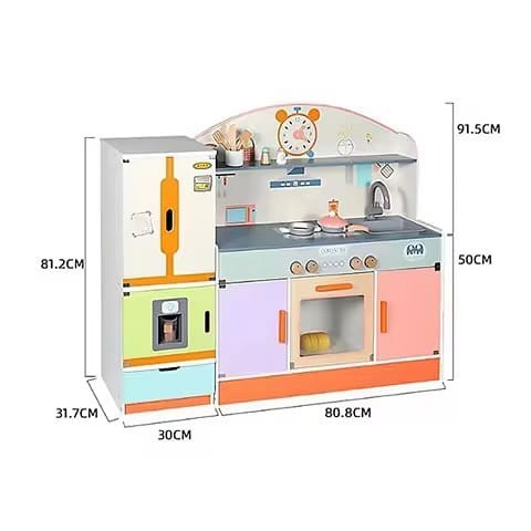 Pastel Wooden Kitchen Playset