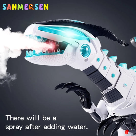 Large Spray Mechanical Dinosaurs With Wing Cartoon Electronic Walking Animal Model Dinosaur Robot Kids Toys