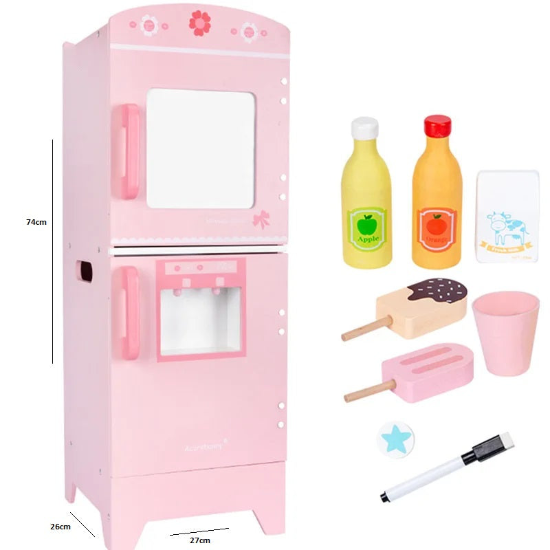 Wooden Kitchen Toy Set Pretend Play Toys For Girls