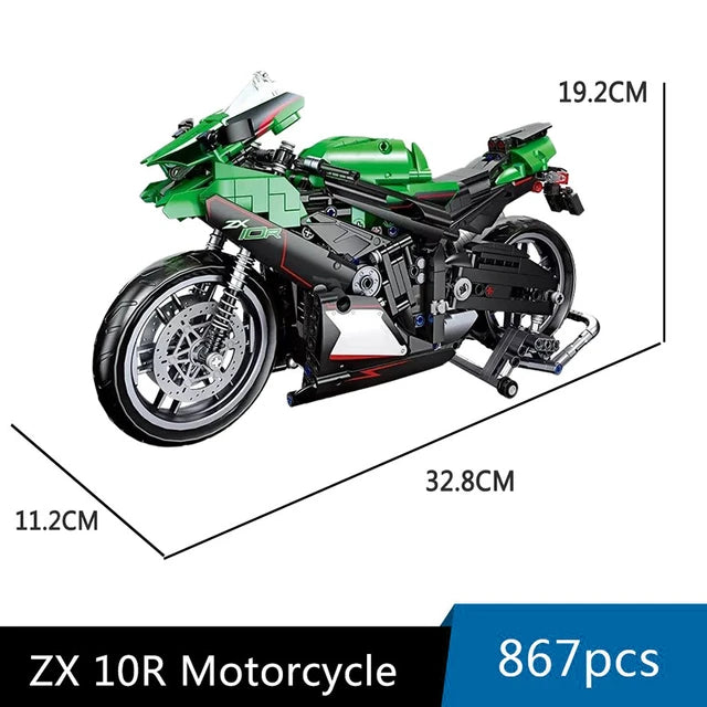 867 pieces block motorcycle